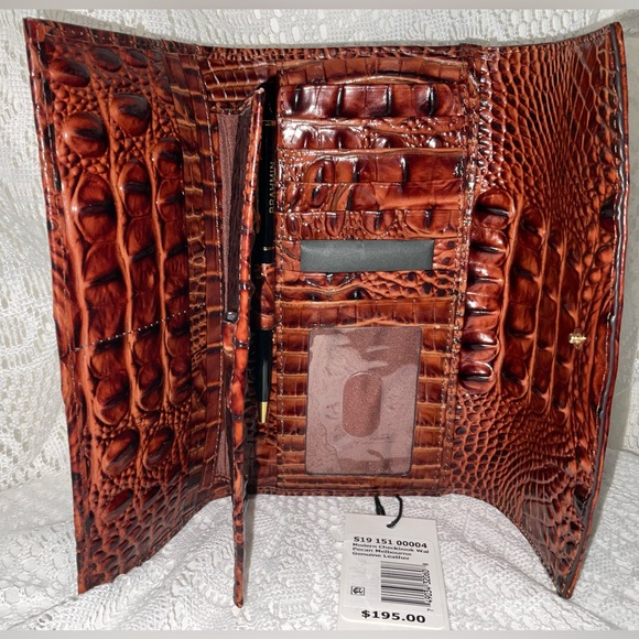 Brahmin Modern Checkbook Wallet, Pecan Melbourne, NWT - Picture 3 of 9